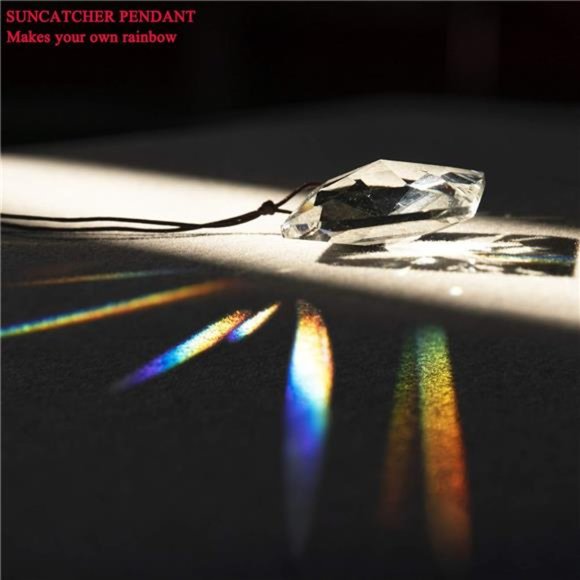 50mm Hanging Faceted Crystals Suncatcher Ornament Window Prisms Rainbow Maker - Picture 4 of 7